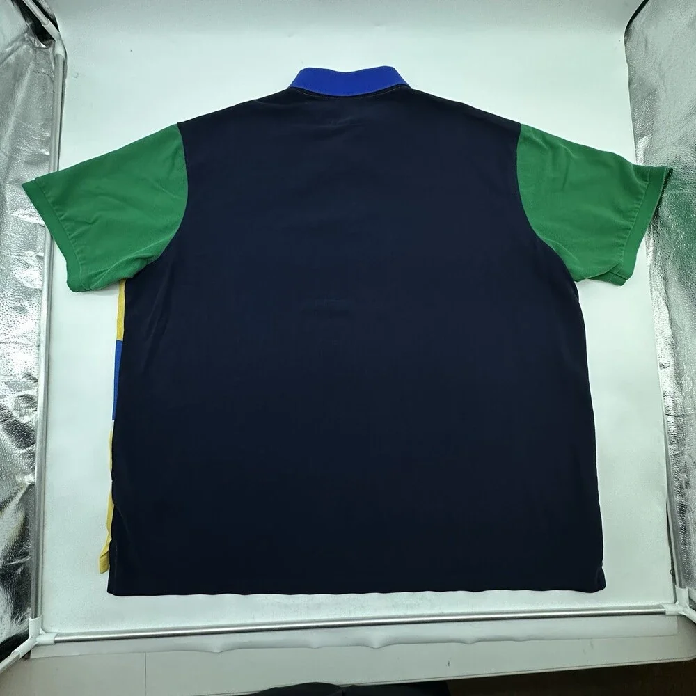 Polo Ralph Lauren Men's Size 4XB Colorblock Beach Volley 1967 Graphic Polo Shirt